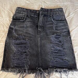 NWT Carmar Black Denim Skirt